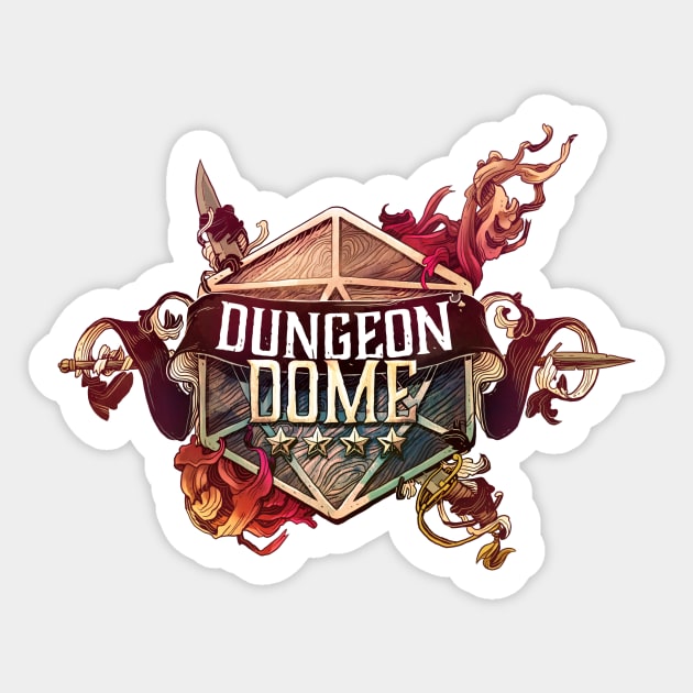 Dungeon Dome Kirkby Logo Sticker by One Shot Podcast